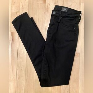 EUC AG Adriano Goldschmied Farrah Seamless High-Rise Skinny Ankle. Black. 25R